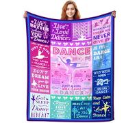 ZABAOBO Dance Blanket Gifts for Girls Teens Dancers,Dance Recital Stuff Ballet Throw Blankets,Ballerina Teacher Appreciation Gifts for Team Lovers 50"X 40" INCH
