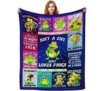 ZABAOBO Frog Blanket Gifts for Women Girls,Frogs Stuff Soft Throw Blankets,Cute Frog Themed Gifts for Frogs Lovers 60"x50" INCH