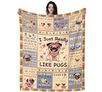 ZABAOBO Pug Blanket Dog Gifts for Pug Lovers Girls, Pugs Stuff Cute Dogs Animal Throw Blankets, Pet Puppy Pattern Gift for Women Adults 50"X40"INCH