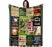 ZABAOBO Rugby Blanket Gifts for Men Boys Women Teens,Ball Stuff Sport Fans Throws Blankets Rugby Coach Gift for Players Loves Team 80"X60"INCH