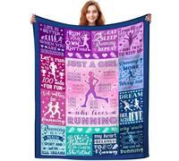 ZABAOBO Running Blanket Runner Gifts for Women Running Lover,Marathon Runner accessories Cross Country Throw Blankets,Inspirational Gifts for 50"X40"INCH