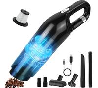Zabatoco Powerful Handheld Vacuum Cleaner, Cordless Car Vacuum Cleaner 120W, Multifunctional Vacuum with Brush, lat Mouth and Wide Mouth, Extension Hose F Lightweight Hand Vacuum for Car
