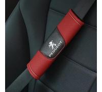 ZABEES 2 Pcs Car Seat Belt Pads for Peugeot 508 408 2008 3008 4008 508L E2008, Seat Belt Padding Cover Protector Comfort Soft Breathable Car Seat Belt Strap Shoulder Pad, Auto Accessories,A Red