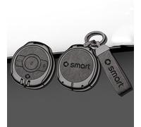 ZABEES Car Key Fob Cover for Smart #1#3 Brabus, Car Remote Control Key Shell, Durable Car Key Case Holder Keychain Keyring Car Key Protector Shell for Man Women,D Grey1