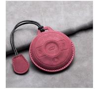 ZABEES Car Key Fob Cover for Smart #1, Car Remote Control Key Shell, Durable Leather Key Case Holder Keychain Keyring Car Key Protector Shell for Man Women,B Red