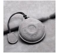 ZABEES Car Key Fob Cover for Smart #1, Luxury Leather Key Case Holder, D Grey