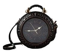 ZAbina Clock Purse Working Clock Handbags For Women Vintage Shoulderbags PU Leather Handbag Retro Shoulder Bag (Color : D, Size : 12 * 5 * 14.5IN)