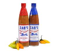 Zab's Original and St. Augustine Style Hot Sauce 2-Pack Bundle, Classic Hot Sauce Set, Signature Slow Burn from Rare Datil Peppers, Gift for Hot Sauce Lovers, Food Lovers and Home Cooks, GF/Vegan, Made in USA, (6 Fl. Oz., 2 count with Vintage Design Kraft Box)