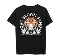 ZAC BROWN BAND Unisex-Adult Official Merch Bull Logo Tee, Black, Large