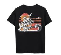 Zac Brown Band Unisex-Adult Official Merch Wave Logo Tee, Black, XL