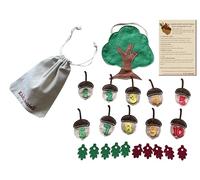 ZAC HOME Autumn Acorn Number Learning Set, 1-10 Felt Acorn Finger Puppets with Tree Storage Bag, Educational Counting Toy for Ages 3+