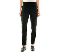 Zac & Rachel Women's Millennium Fabric Pull-on Slim Leg Pant Casual, Black, 12