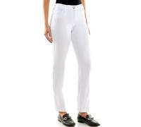 Zac & Rachel Women's Millennium Fabric Pull-on Slim Leg Pant W/Zipper Casual, Optic White, 12