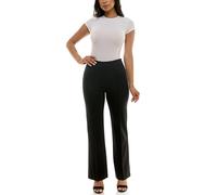 Zac & Rachel Women's Pull on Flare Leg Compression Pant with Front Seam, Black, S