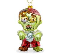 Zac the Zombie Glass Bauble Novelty Horror Christmas Tree Decoration
