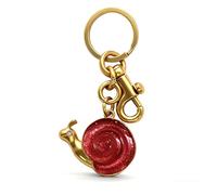 ZACAGO Fruit Bag Charm Key Chain Accessory Purse Charm Gifts for Women, Snail / Red