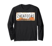 Zacatecas Mexico License Plate Mexican Travel Vacation Beach Long Sleeve T-Shirt