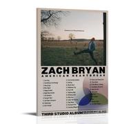Zach Bryan American Heartbreak Anti Splash Art Posters Living Room And Bedroom Hanging Paintings Suitable for Multiple Scenarios No Need for Punching Easy to Install Suitable for Gifts And Personal Us