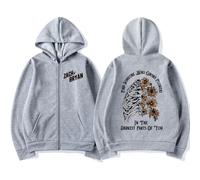 Zach Bryan Sweatshirt Men Women The Burn Tour, Streetwear Retro Hoodie, Unisex Casual Country Music Hoodie for Daily Wear (Gray,S)