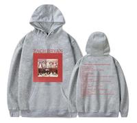Zach Bryan The Burn Tour Hoodie Unisex, Retro Casual Sweatshirt, Country Music Streetwear Hoodie for Men Women Travel (Gray,S)