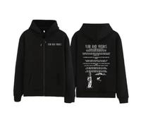 Zach Bryan Zip Hoodie Unisex The Burn Tour Sweatshirt, Retro Zip-Up Pullover for Men Women, Country Music Hoodie for Festivals (Black2,L)