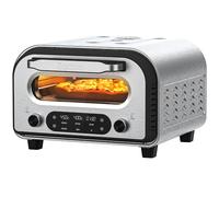 ZACHVO Electric Pizza Oven 450°C - 90 Sec Neapolitan Pizza Maker for 12" Pizzas, Indoor Use, 5 Presets, Touchscreen & Knob, Stainless Steel, with Pizza Stone, Peel & Recipe Book