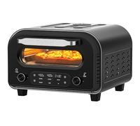 ZACHVO Electric Pizza Oven - Up to 450°C, 90 Sec Neapolitan Pizza Maker, 5 Presets, LED Touch & Dial, Stainless Steel,Indoor Use, Includes Pizza Stone, Peel & Recipe Book, Fits 12” Pizzas, Black