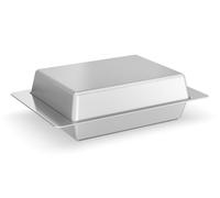 Zack Acio Brushed Stainless Steel Butter Dish 20521