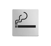 Zack Indici Brushed Stainless Steel Information Sign - Smoking Area 50720