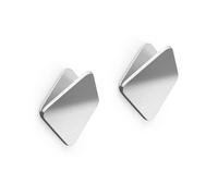 Zack Olfo Brushed Stainless Steel Towel Hooks (Set of 2)