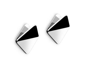 Zack Olfo Polished Stainless Steel Square Towel Hook, Set/2, 40367