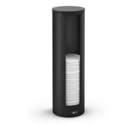 Zack Olomo Black Stainless Steel Freestanding Cotton Pad Dispenser 40518