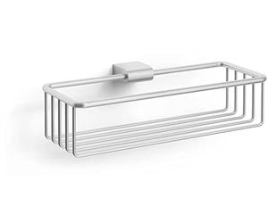 Zack Stainless Steel Atore Matt Shower Basket, 11.34" x 3.03" x 5.67", Silver Metallic