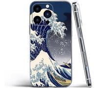 ZackLi Phone Case The Great Wave Off Kanagawa Night Compatible with iPhone 11 Case Katsushika Japanese Art Hokusai Shockproof TPU Phone Cover