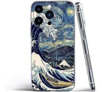 ZackLi Phone Case The Starry Night Compatible with iPhone SE 3rd/2nd/8/7 The Great Wave Hokusai Shockproof TPU Phone Cover, Love 1