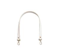 ZacLAy 1pc 60 cm Leather Bag Strap Shoulder Bag Handle Replacement Bag Accessory, White, Silver Buckle