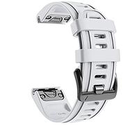 ZACLAY 20mm Black Buckle Compatible with Fenix 6S Watch Strap, 20mm Sports Watch Strap for Fenix 5S/5S Plus/Fenix 7S/Fenix 6S Pro/D2 Delta S Smartwatch, White/Opulent Garden, Modern