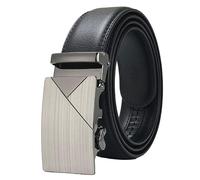 ZacLAy 3.5 cm Men's Leather Belt Alloy Automatic Buckle Business Leisure Youth Middle-aged and Elderly Belt for Men
