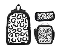 ZaCosy Fun girly camouflage vibrant stripes and spotted Modern skin patched Backpack with Lunch Box Pencil Set 3 Women Men, Multi6, 17x12.6 x5.1in, Traditional Backpacks