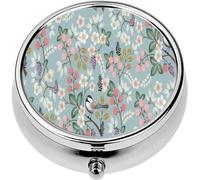 ZaCosy Mini Portable Pill Case Box for Purse Vitamin Medicine Metal Small Cute Travel Pill Organizer Container Holder Pocket Pharmacy a beautiful floral cute birds