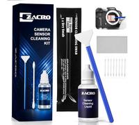Zacro 24mm Full-Frame Sensor Cleaning Swabs 8-Pack + 20ml Sensor Cleaner for DSLR SLR Digital Camera CMOS Sensor Cleaning, Compatible with Nikon Sony Canon (Bonus: 8 Cotton Swabs + 1 Cleaning Cloth)