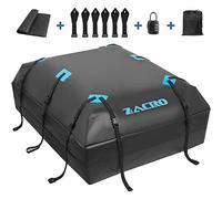 Zacro Car Roof Bag Waterproof - 20 Cubic Feet Roof Box with Anti-Slip Mat & Luggage Lock for Vehicle with/without Rack - Rooftop Cargo Carrier Bags with 10 Reinforced Straps, 6 Door Hooks, Storage Bag