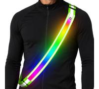 Zacro LED Reflective Running Belt Sash Gear,Double-Sided 5 Colors &3 Modes | High Visibility Night Safety Belt,Adjustable Light Up Strap,Rechargeable Running Lights for Runners Men Women Walking Cycling