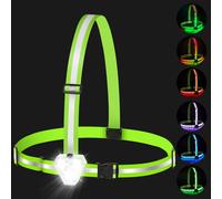 Zacro LED Running Lights for Runners with 9 RGB Mode, 500LM High Visibility Adjustable Running Chest Lights for Walking at Night, Rechargeable Runnin