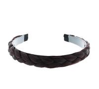 Zac's Alter Ego 20mm Plaited Fake Hair Alice Band/Hair Band with Teeth for Grip - Black or Brown