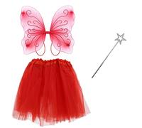 Zac's Alter Ego 3 Piece Fancy Dress Butterfly Wings, Wand & Tutu Fairy Set