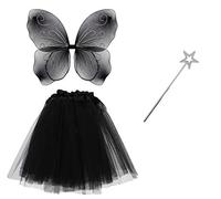 Zac's Alter Ego 3 Piece Fancy Dress Butterfly Wings, Wand & Tutu Fairy Set