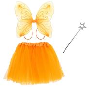 Zac's Alter Ego 3 Piece Fancy Dress Butterfly Wings, Wand & Tutu Fairy Set