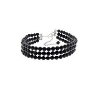 Zac's Alter Ego 3 Row Beaded Adjustable Glossy Gothic Choker Necklace