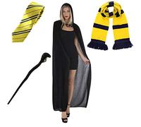 Zac's Alter Ego 4 Piece Evil Wizard Set - 3 Wand Options - Perfect for Halloween